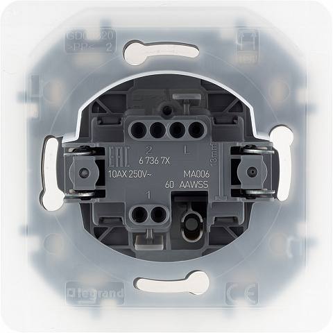 Legrand INSPIRIA Антрацит Переключатель IP44 10 AX - 250 В