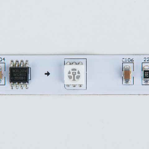 Лента Elektrostandard 5050/30 LED 7.2W IP20 [белая подложка] мультиколор