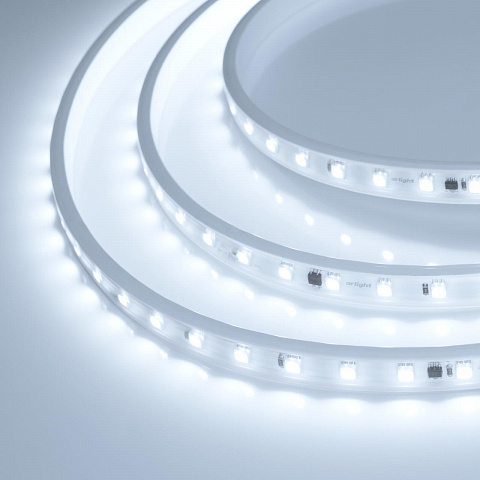 Светодиодная влагозащищенная лента Arlight 8W/m 54LED/m 5060SMD холодный белый 10M 029403(2)