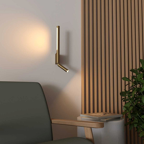 Настенный светодиодный светильник Elektrostandard Sarca LED 3000K 40111/LED латунь a066400