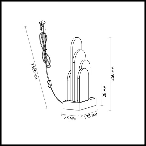 Настольная лампа Odeon Light 5437/12TL