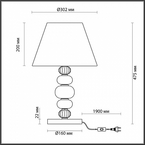 Настольная лампа Odeon Light Exclusive Sochi 4896/1T