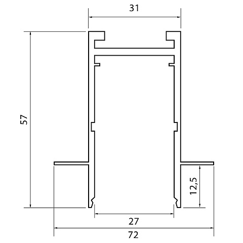 Шинопровод встраиваемый ST Luce SKYLINE 220 ST021.429.00H