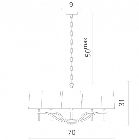 Подвесная люстра Divinare 1341/02 LM-5