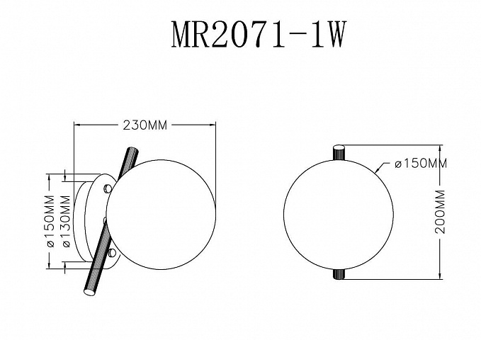 Бра MyFar Francis MR2071-1W