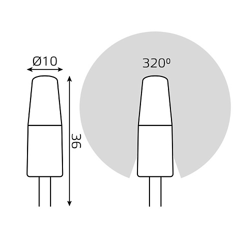 Светодиодная лампа Gauss 107707102