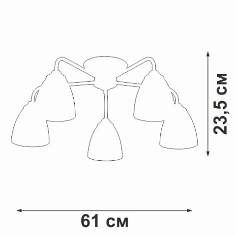 Потолочная люстра Vitaluce V3946-0/5PL