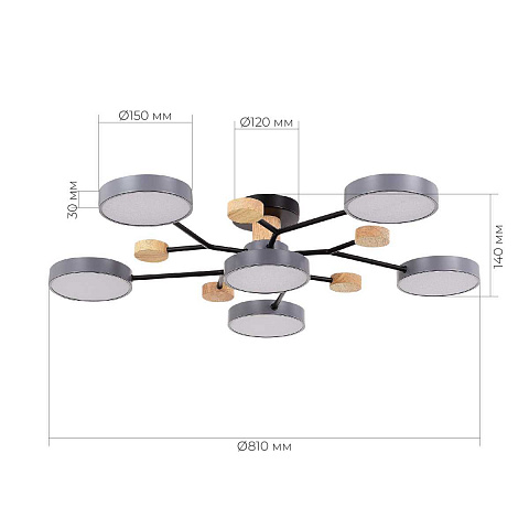 Люстра на штанге Evoluce SLE6006-702-06