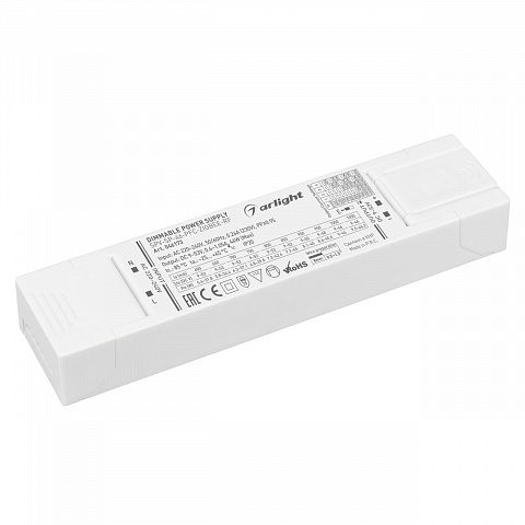 Блок питания SPV-SP-46-PFC-ZIGBEE-RF (46W, 9-53V, 0.6-1.05A, 2.4GHz) Arlight 046173