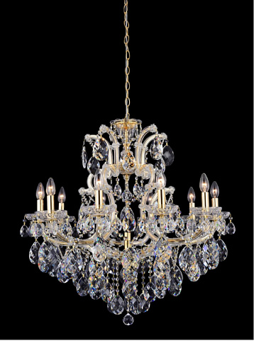 Подвесная люстра Crystal Lux ISABEL SP11 GOLD/TRANSPARENT