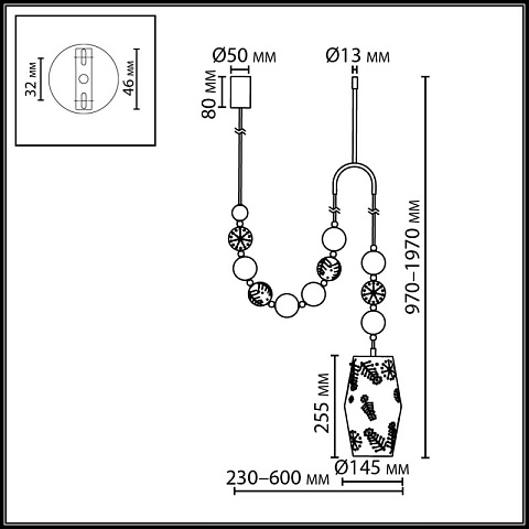 Подвесной светильник Odeon Light 5444/1B