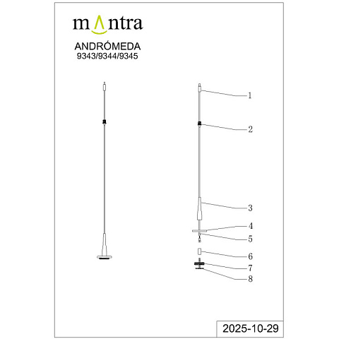 Подвесной светильник Mantra 9344