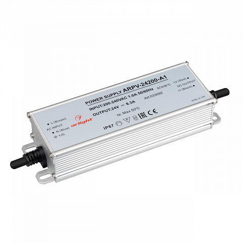 Блок питания Arlight ARPV-24200-A1 24V 200W IP67 8,3A 033092