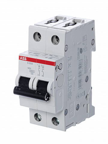ABB Выключатель автоматический 2-полюсной S202 C10