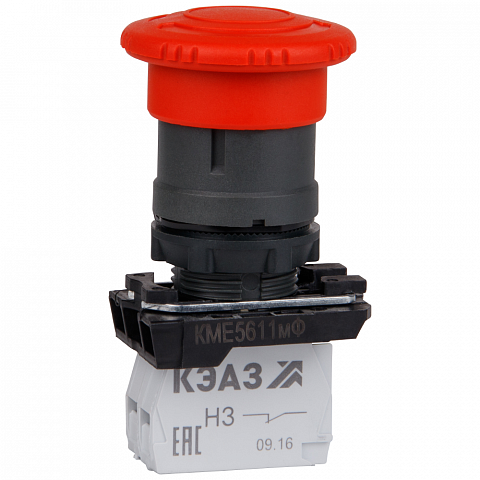 КЭАЗ Кнопка КМЕ5611мФ-красный-1но+1нз-гриб-IP65
