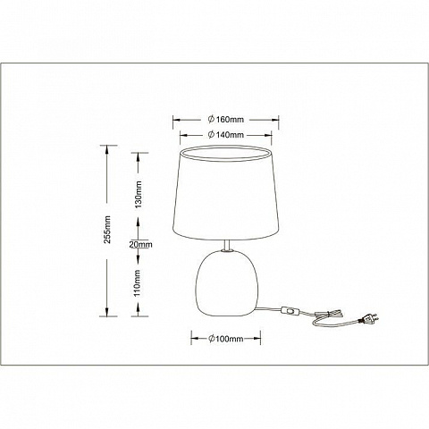 Настольная лампа ARTE Lamp A5022LT-1GY