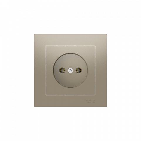 Systeme Electric AtlasDesign Шампань Розетка без заземления, 16А, в сборе, быстрозажим. клем.