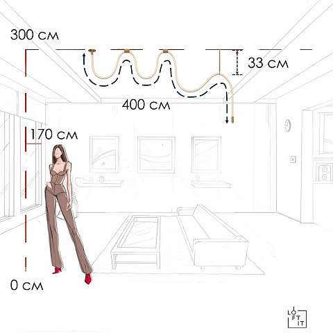 Накладной светильник LOFT IT 10388B Brass