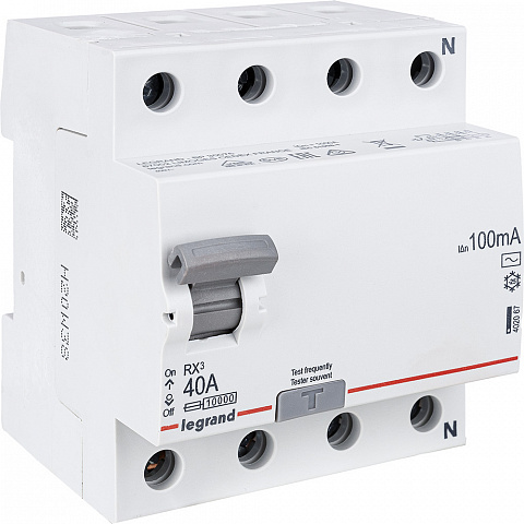 Legrand RX3 УЗО 4P 100мА 40А (AC)