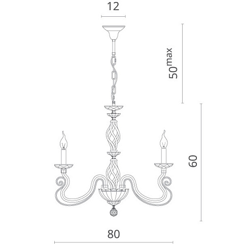 Подвесная люстра Divinare 8825/03 LM-8