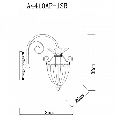 Бра ARTE Lamp A4410AP-1SR