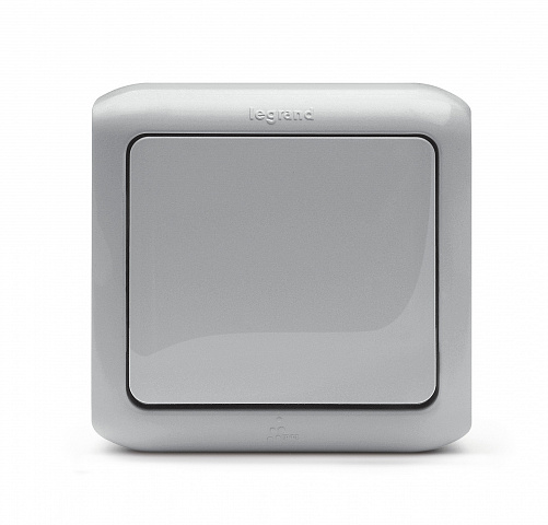 Legrand Quteo Сер Переключатель 1-клавишный IP44 10А
