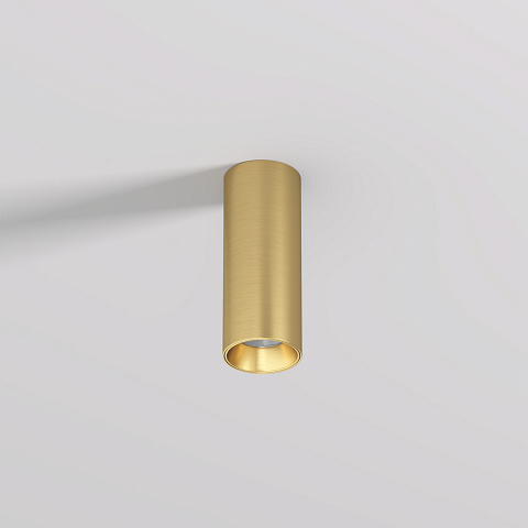 DK2615-SB Накладной светильник SHINE TUBE со светодиодом, D45*H115, IP20, 3000К, 7W, RA?90, сатинированная латунь, алюминий
