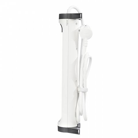 Legrand Revolution Комфорт Бело-черный Удлинитель 3x2К+З с 2xUSB A+C (3А), кабель 1,5м, плоские розетки, УЗИП с индикацией, фиксируемый поворотный бло