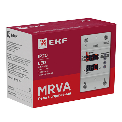 EKF PROxima Реле напряжения и тока с дисплеем MRVA 40A