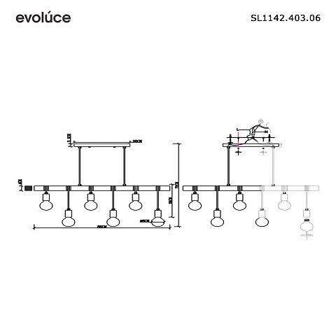 Подвесная люстра Evoluce SL1142.403.06