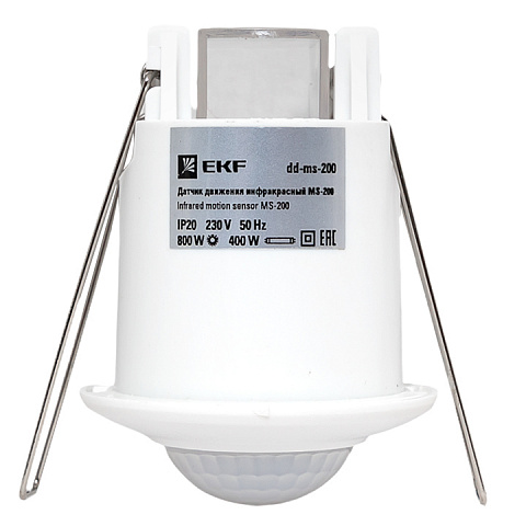 EKF PROxima ИК датчик движения встраиваемый 800Вт 360гр. до 6м IP20 dd-ms-200