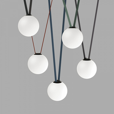 DK5554-BK Cветильник для трека-ремня Belty, серия Orb, со светодиодом, D230*H236мм, 48V DC, 15W, RA90, 120°, 4000K, IP20, черный, акрил