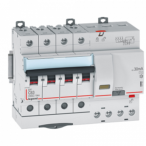 Legrand DX3 Дифференциальный автоматический выключатель 4P 63А (С) 30MA-AC 7м
