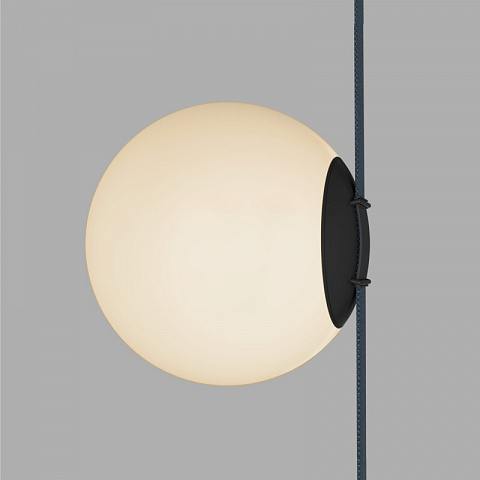 DK5553-BK Cветильник для трека-ремня Belty, серия Orb, со светодиодом, D180*H181мм, 48V DC, 10W, RA90, 120°, 3000K, IP20, белый, акрил