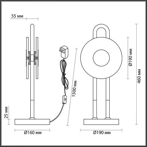 Настольная лампа Odeon Light 5407/12TL