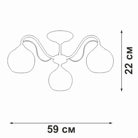 Накладная люстра Vitaluce V3948-1/3PL
