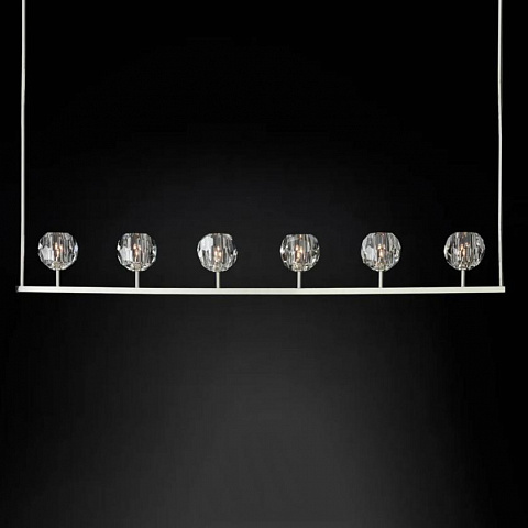 Подвесная люстра Imperium Loft Rh Boule De Cristal Linear Chandelier 6 Nickel 240203-22