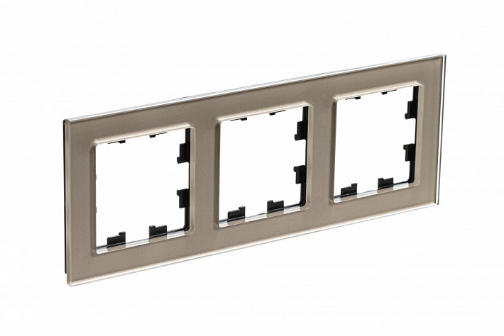 Systeme Electric AtlasDesign Nature Стекло шампань Рамка 3-ая