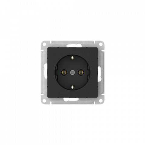 Systeme Electric AtlasDesign Карбон Розетка с заземлением, 16А, мех., быстрозажим. клем.