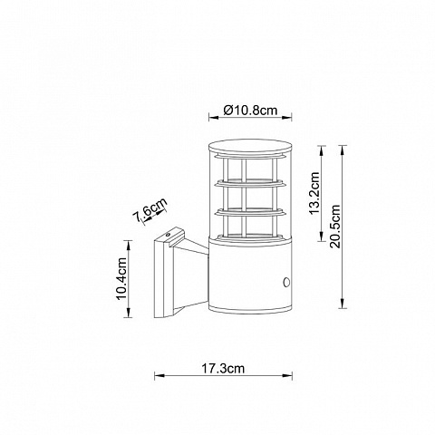 Светильник настенный ARTE Lamp A5316AL-1BK