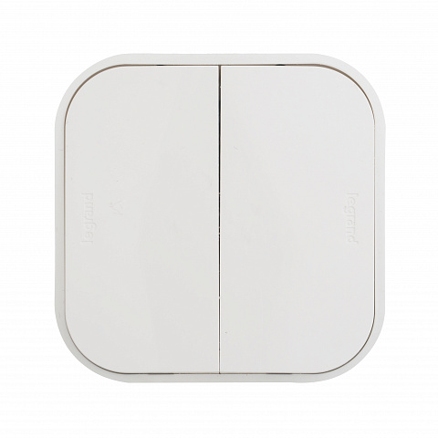 Legrand Quteo Белый Переключатель 2-клавишный 10А