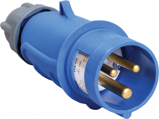 IEK Вилка переносная ССИ-013 16А-6ч/200-250В 2Р+РЕ IP44 MAGNUM