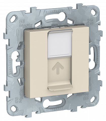 Schneider Electric Unica New Беж Розетка компьютерная, RJ45, одиночная кат. 6 UTP