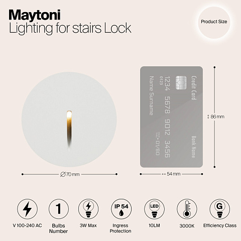 Светильник для ступеней Maytoni O014SL-L3W3K