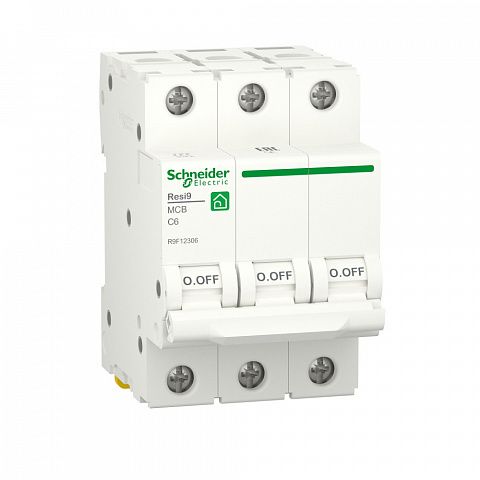 Schneider Electric RESI9 Автоматический выключатель (АВ) С 6А 3P 6000A