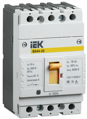 IEK Автоматический выключатель ВА44 33 3Р 125А 15кА