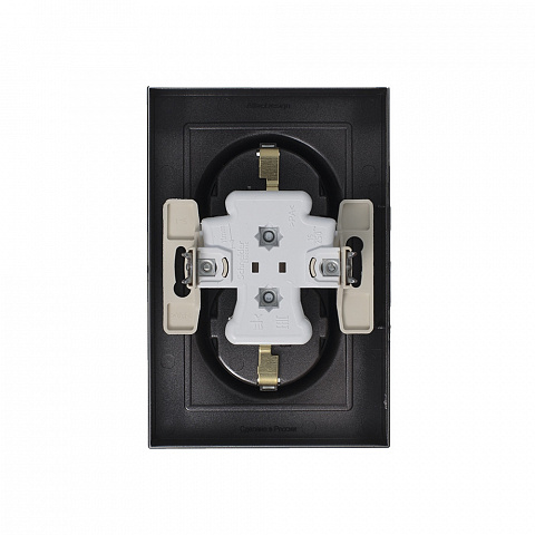 Systeme Electric AtlasDesign Мокко Розетка с/з двойная, 16А, в сборе