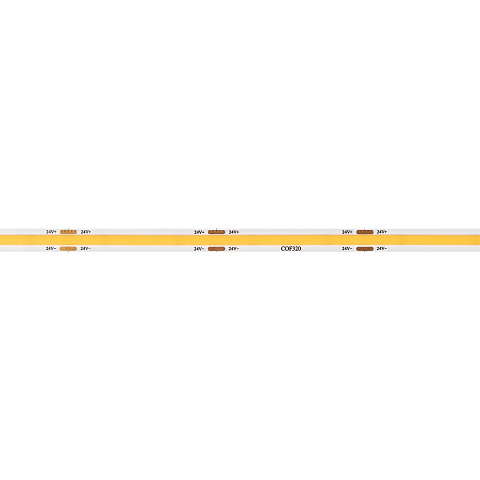 Светодиодная лента Arlight 8W/m 320LED/m CSPSMD теплый белый 5M COB-X320-8mm 24V Warm3000 039022