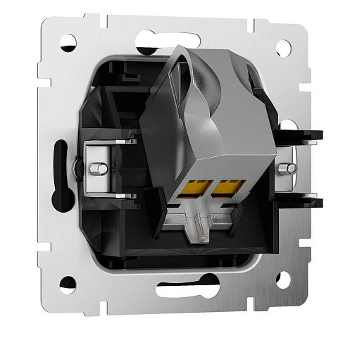 Розетка Ethernet RJ-45 cat. 6A экранированная Werkel черный матовый W5120108 4690389213496