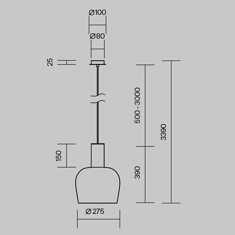 Подвесной светильник Maytoni MOD414PL-L7B3K